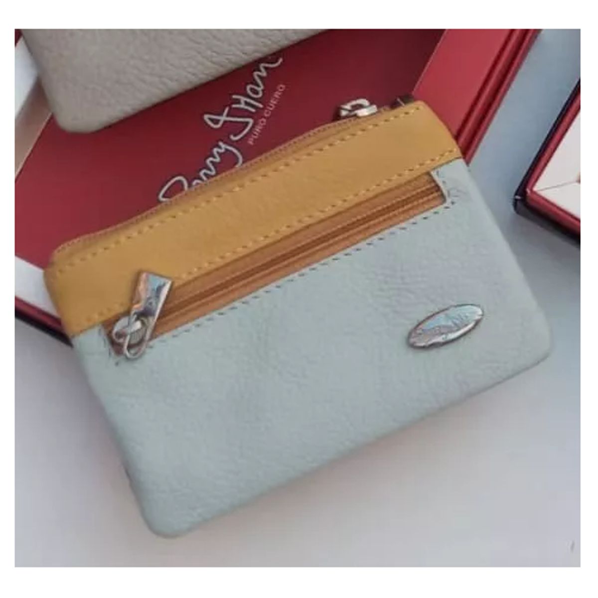 PERRY JHAN - Juvenil Monedero de Cuero para Mujer