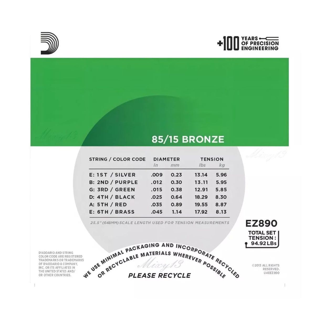 D ADDARIO - Set Cuerdas D´addario Ez890 Bronce Guitarra Acustica