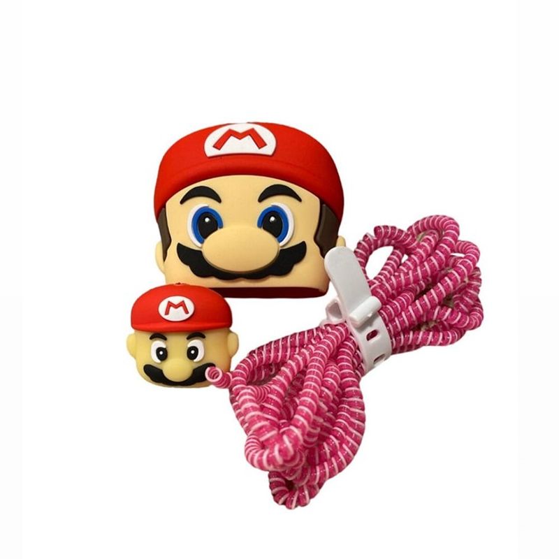 CASE - KIT PROTECTOR DE CARGADOR Y CABLE COMPATIBLE PARA IPHONE 20W MBROS