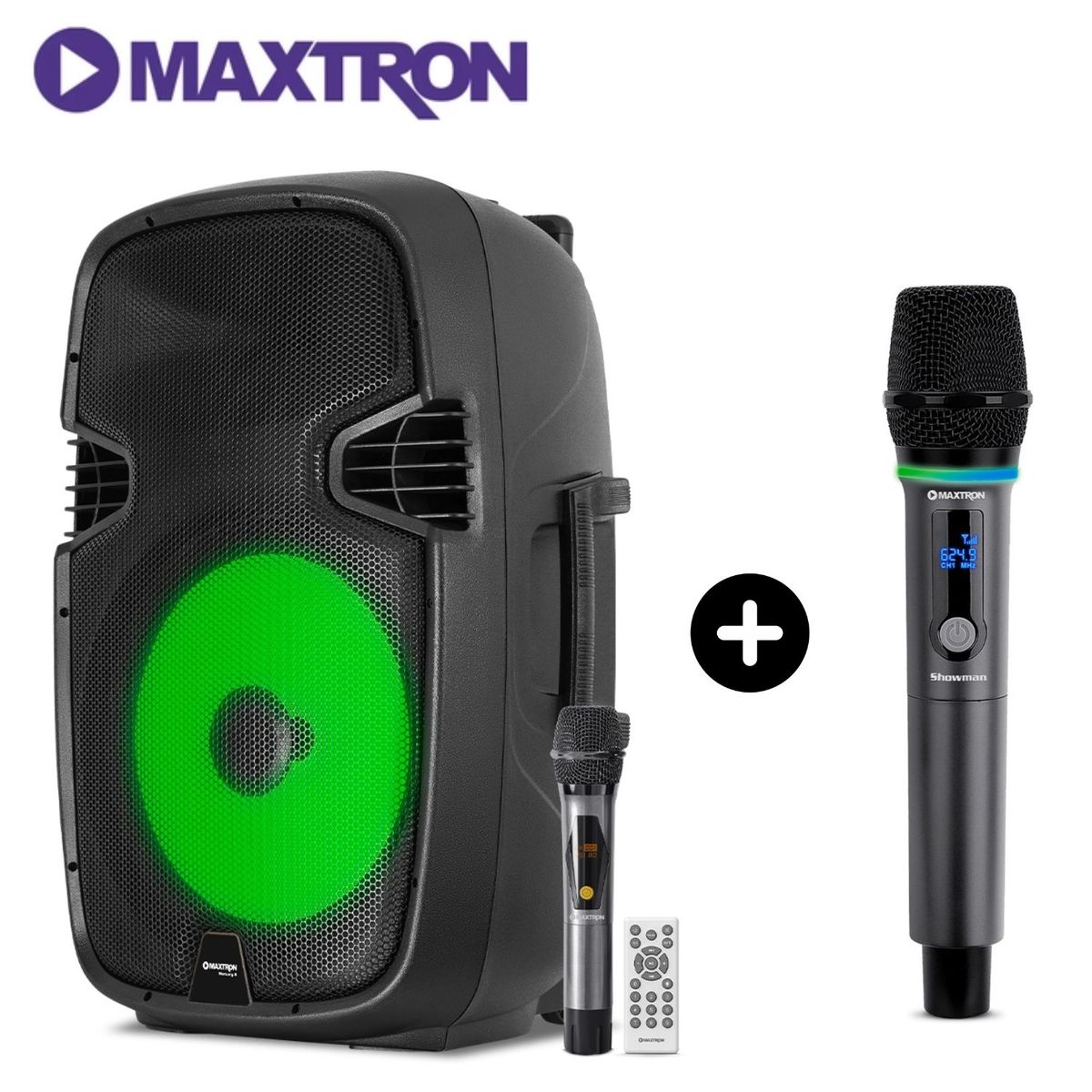 MAXTRON - Parlante Maxtron Merkury MX 1508 USB BT TWS 02 Microfonos Conex. AC