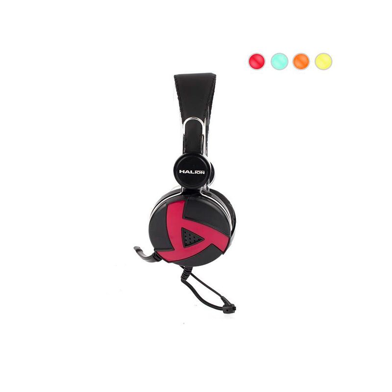 HALION - AURICULAR HALION PARA PC CONECTOR 2 X JACK 35 MM PN HA-211 NARANJA