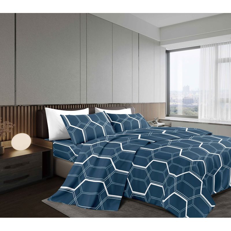 GOLDSUN - JUEGO DE SÁBANAS 4 PIEZAS 1800 HILOS 2 PLAZAS