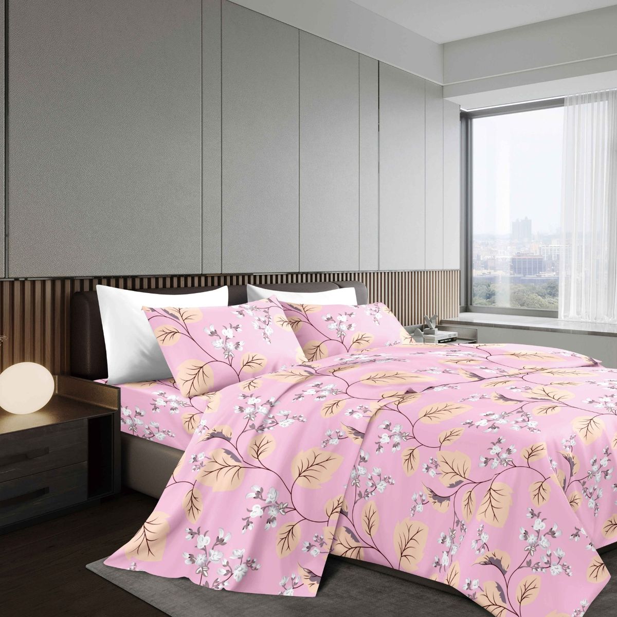 GOLDSUN - JUEGO DE SÁBANAS 4 PIEZAS 1800 HILOS 2 PLAZAS