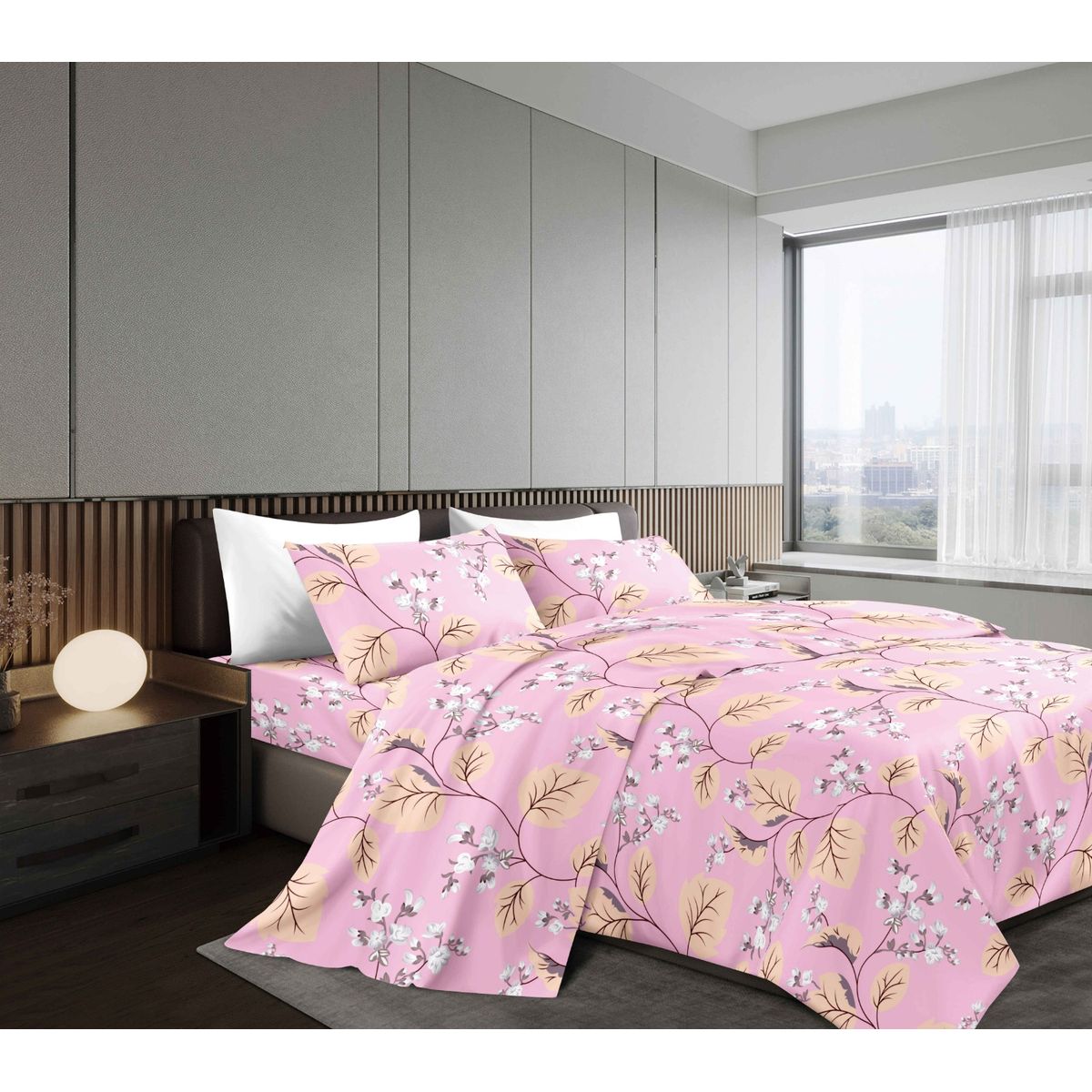 GOLDSUN - JUEGO DE SÁBANAS 4 PIEZAS 1800 HILOS 2 PLAZAS