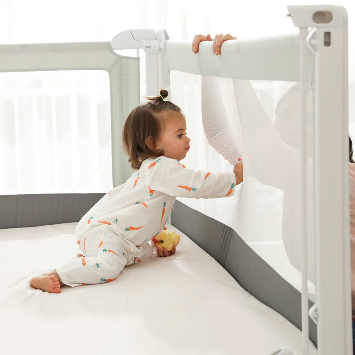 BABYKISS - PACK DE 2 BARANDAS DE SEGURIDAD PARA CAMA DE 1 PLAZA Y MEDIA