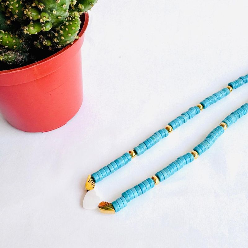 GENERICO - Collar Turquesa dije de nacar