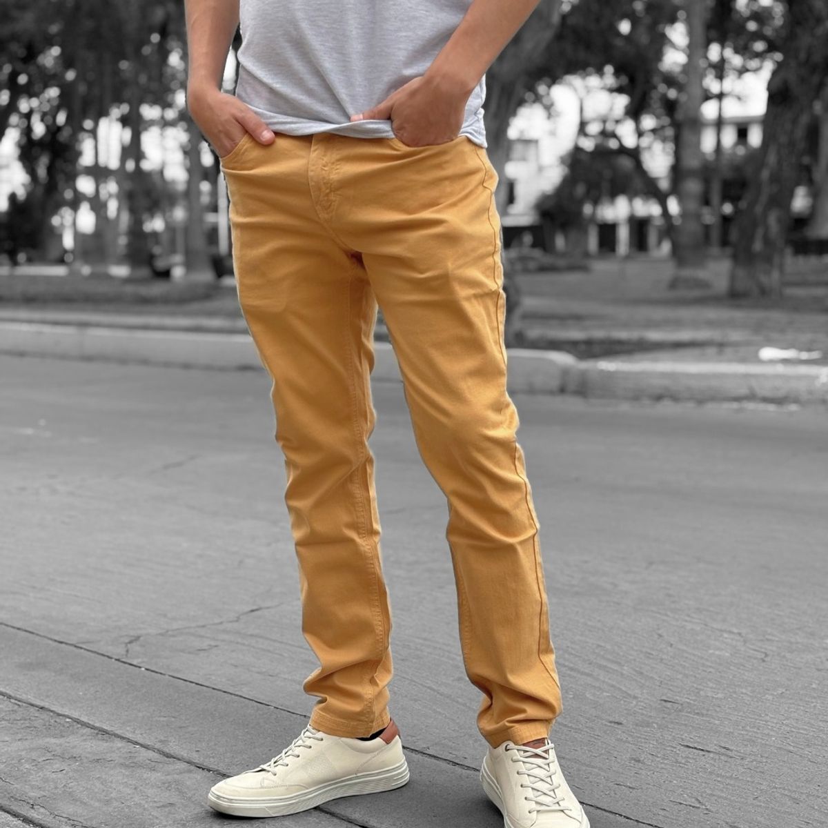 ALDO'S SINCE 1986 - 0101015144-ALDOS-PANTALON DRILL SLIM FIT DE EDICIÓN LIMITADA