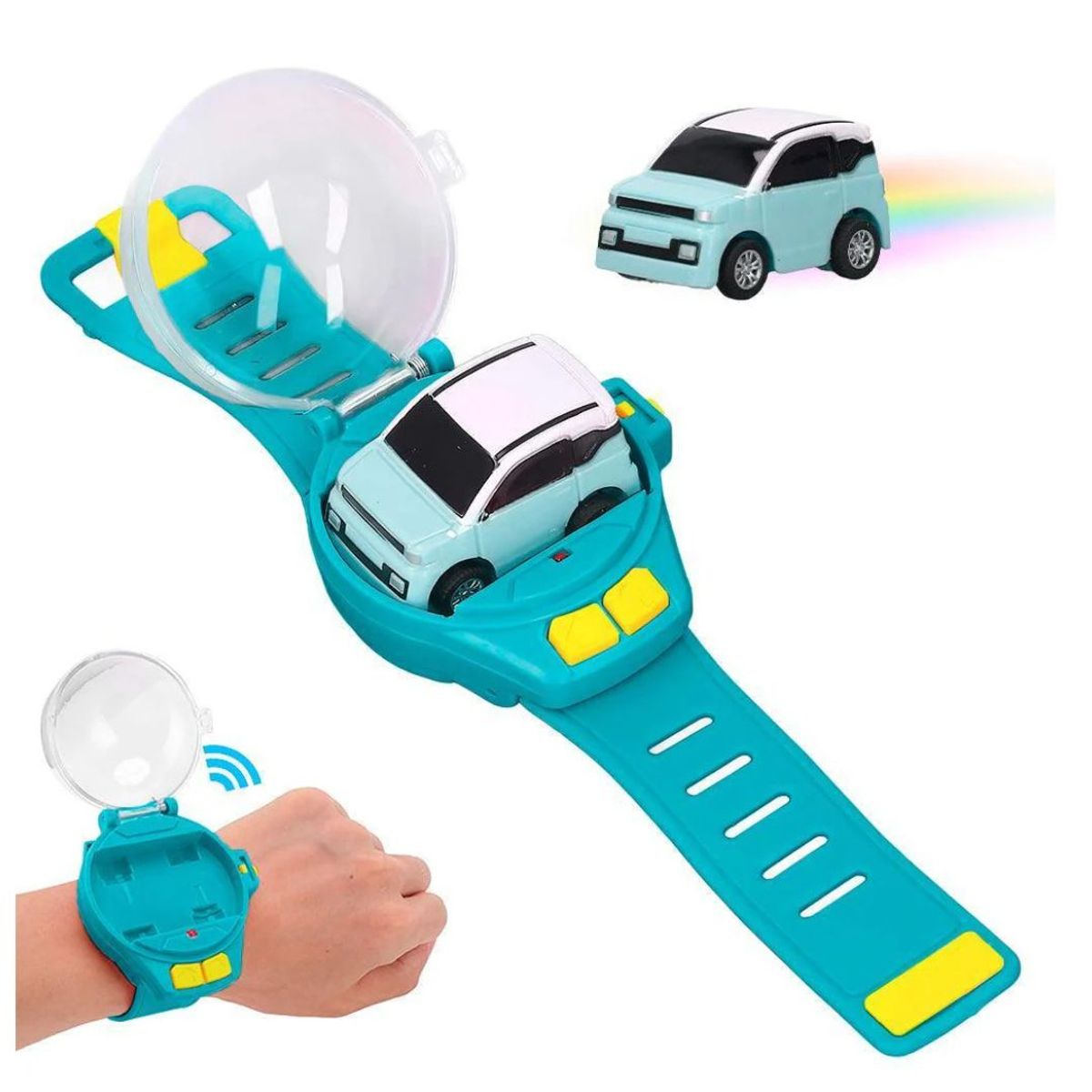 GENERICO - Divertido Juego Reloj con Carro a Control Remoto para Niños Verde IM3