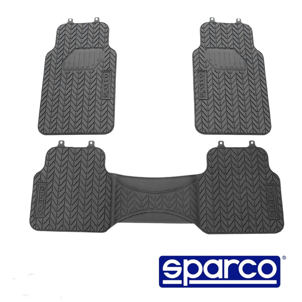 SPARCO - PISO SPARCO 3 PIEZAS PVC GRIS (SPF501GR)