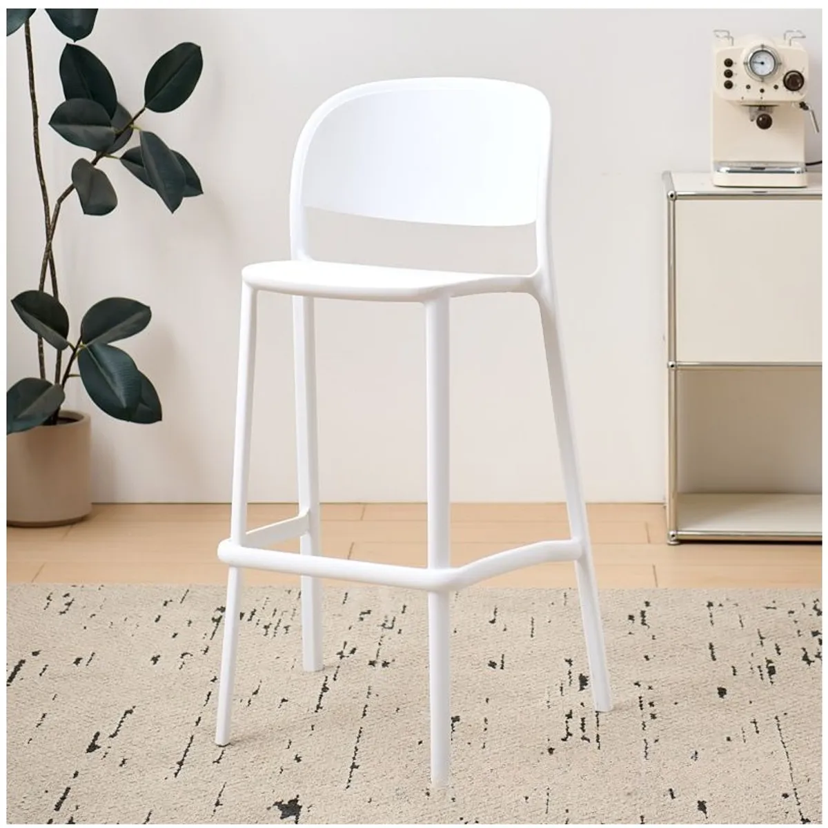 GENERICO - Silla bar Blanco Stool 65 cm alt