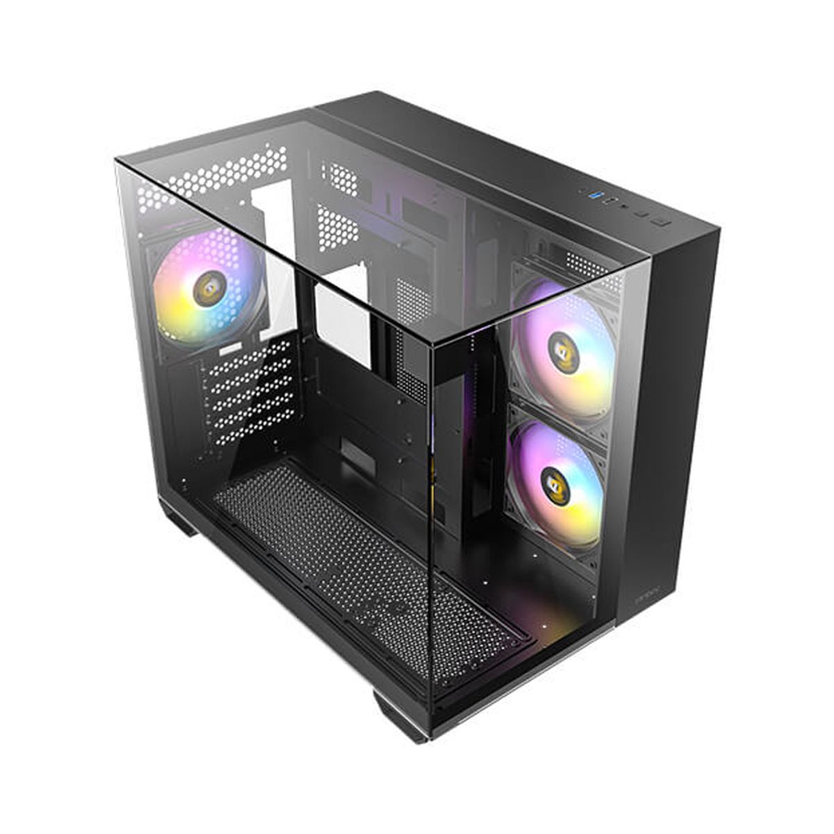 GENERICO - Gabinete Antec Cx600M Negro Mt Con 3 Ventiladores Rgb Y 2 Paneles De Cristal Templado
