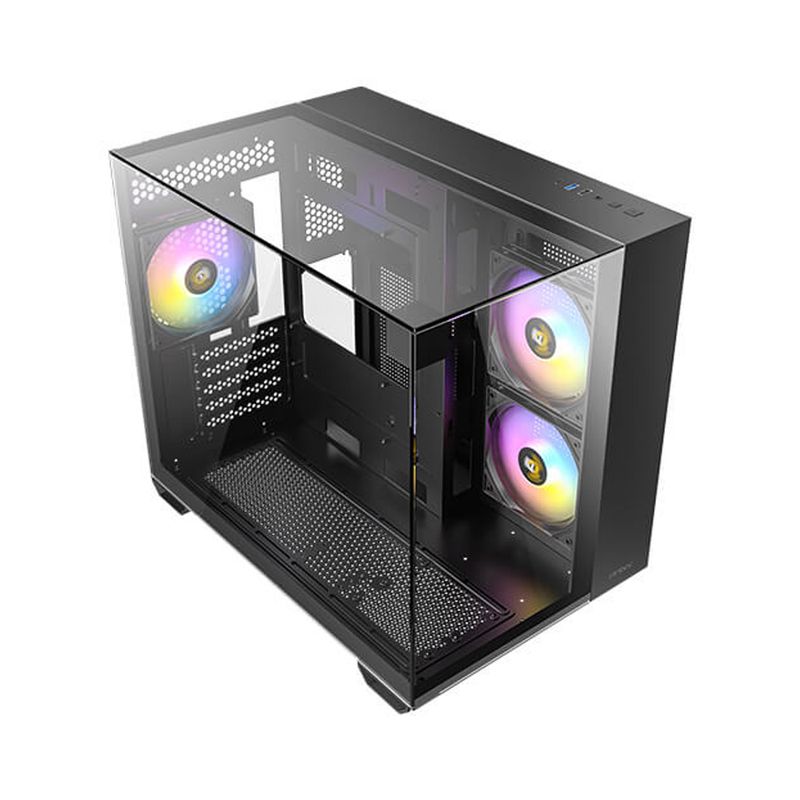 GENERICO - Gabinete Antec CX600M Negro MT con 3 Ventiladores RGB y 2 Paneles de