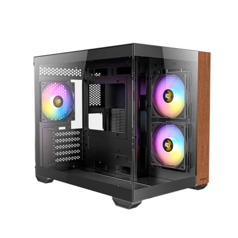 GENERICO - Caja PC Antec CX600M Wood Negra ATX Ventanas de Cristal Templado D
