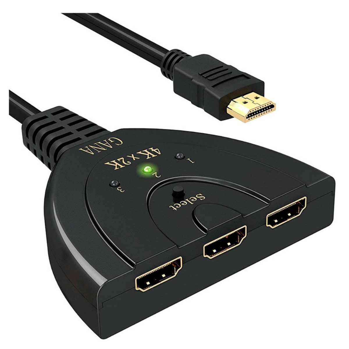 GENERICO - Adaptador Switch De Cable Hub Hdmi 3x1 3 Entradas Y 1 Salida