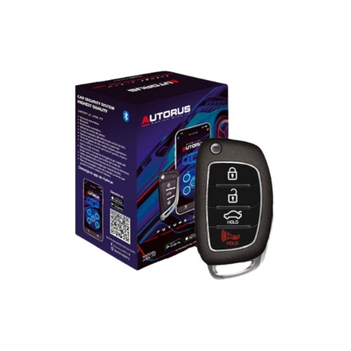 GENERICO - ALARMA CON LLAVE FLIP PREMIUN CON BLUETOOTH PARA HYUNDAI