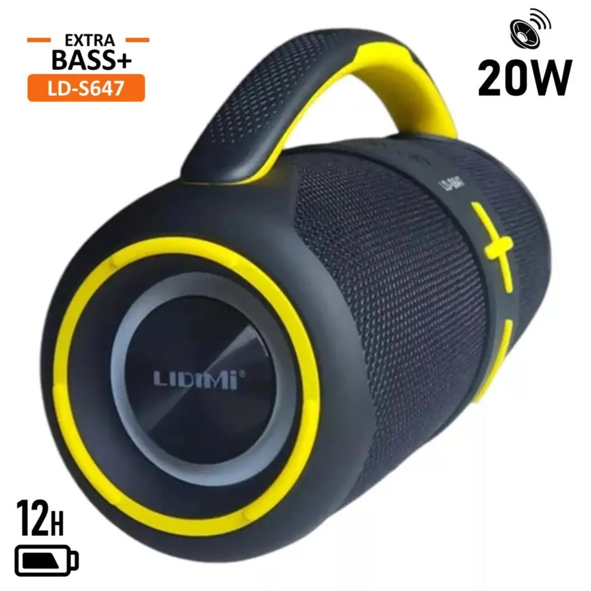 LIDIMI - PARLANTE PORTÁTIL LIDIMI LD-S647 20W BLUETOOTH RADIO USB CERTIFICACION IPX6 CON FM