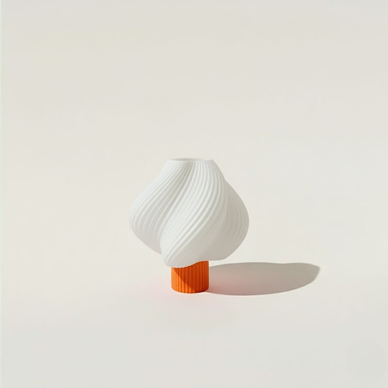 GENERICO - Lámpara SugarLush de impresión 3D Blanco y anaranjado