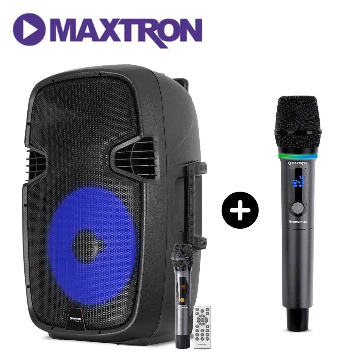 MAXTRON - Parlante Maxtron Merkury MX 1510 USB BT TWS 02 Microfonos Conex. AC