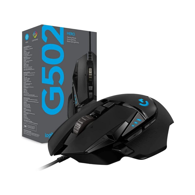 LOGITECH - Mouse Gaming Logitech G502 HERO 25K RGB LIGHTSYNC alta precisión d