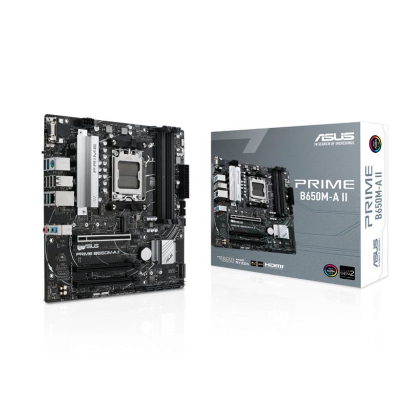 ASUS - Placa Base ASUS AM5 PRIME B650M-A II Micro ATX para Procesadores AMD