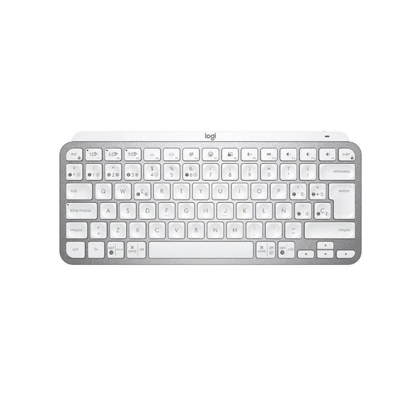 LOGITECH - Teclado Logitech MX Keys Mini Bluetooth Iluminado - Pale Grey Multi-