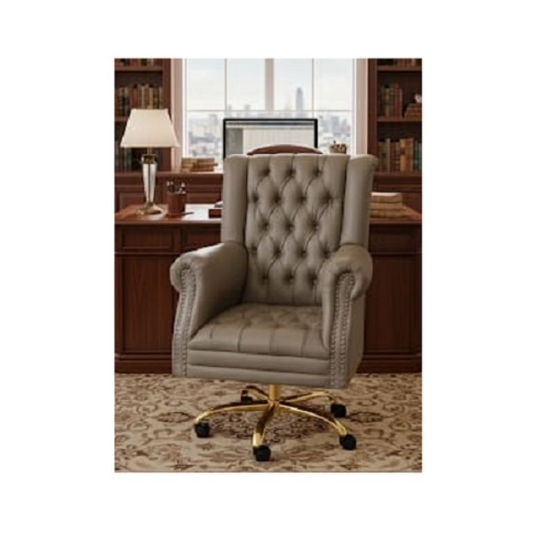 MOBILIARI - SILLA GERENCIA GIRATORIA OUTLET CYBER MOBILIAR CHESTERFIEL GRIS