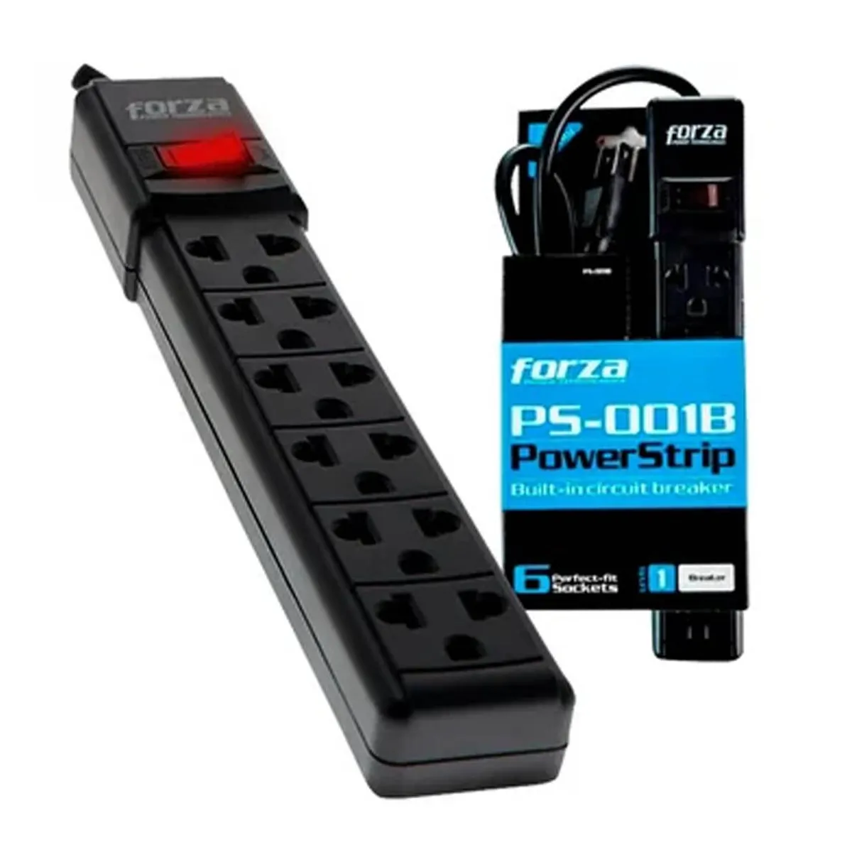 FORZA - Forza Supresor De Picos Regleta De 6 Tomas Fps-001b