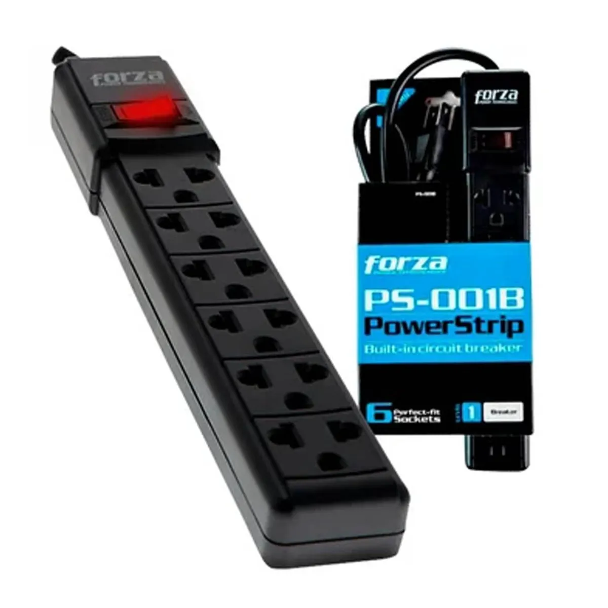 FORZA - Forza Supresor De Picos Regleta De 6 Tomas Fps-001b