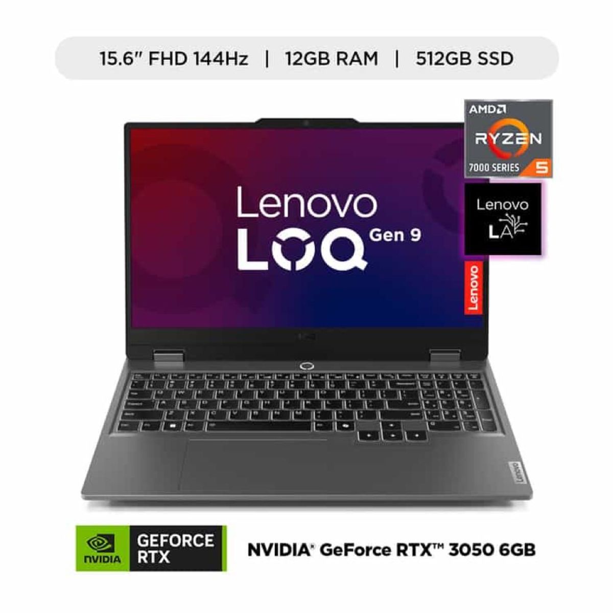 LENOVO - Laptop Lenovo Gaming LOQ 15.6"  12GB 512GB W11