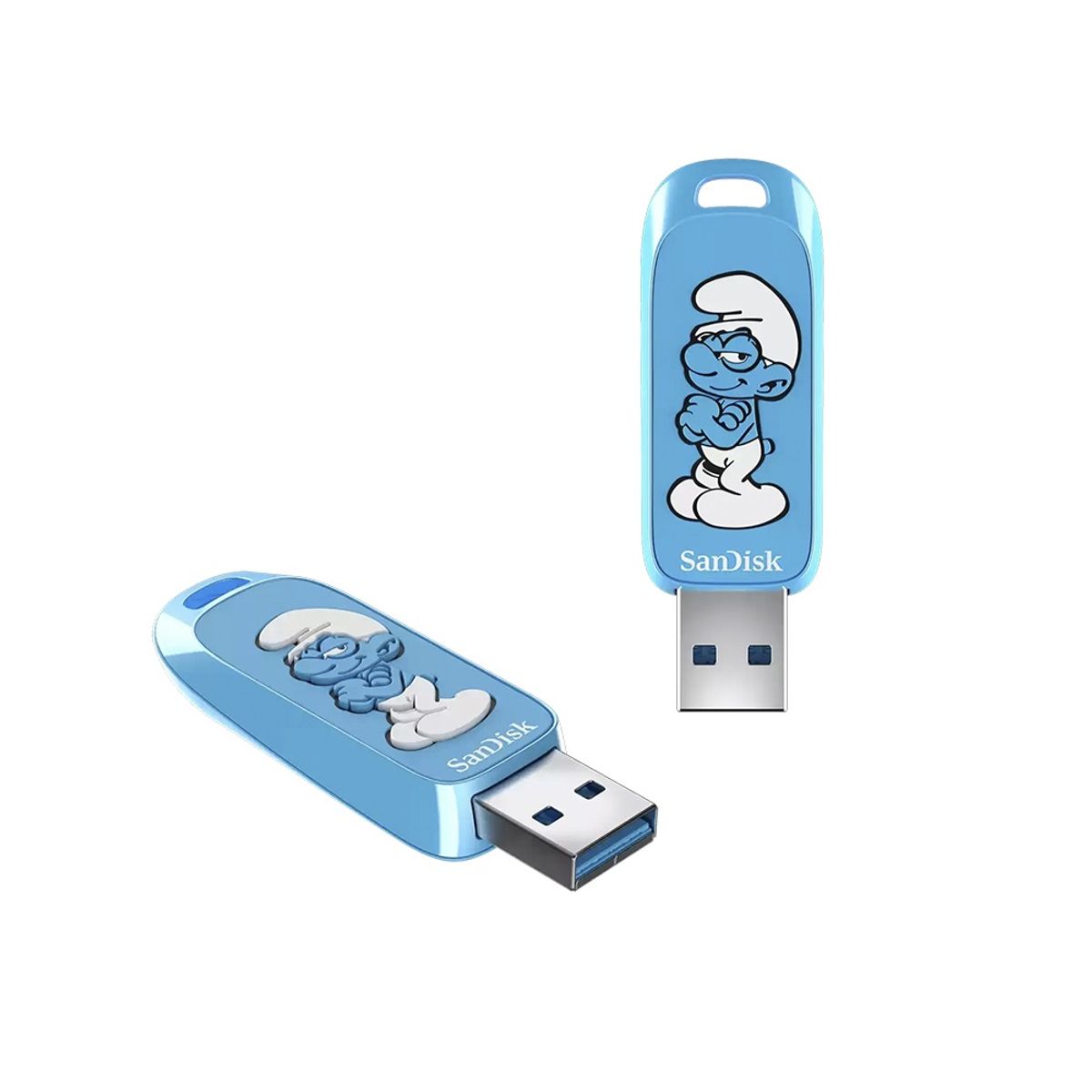 SANDISK - Memoria USB Sandisk SMURFS 64GB USB 3.2 GEN 1 USB 130MBs