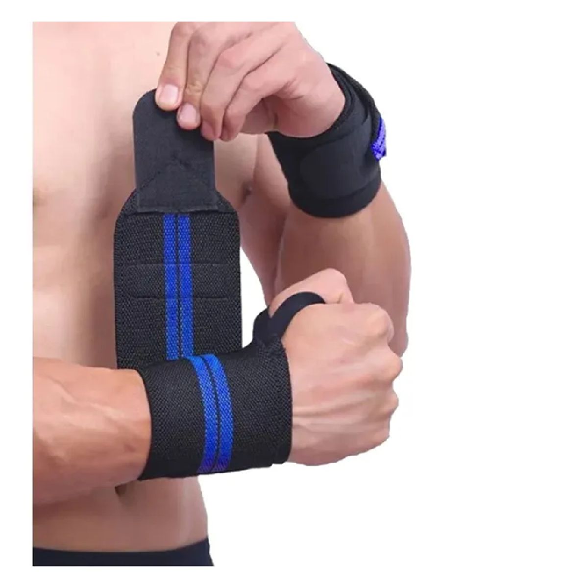 GENERICO - Muñequera de Potencia Elastica Azul   Para gym
