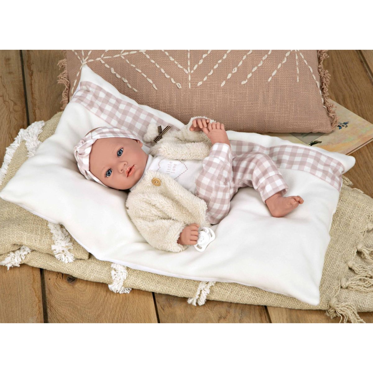 MUÑECAS REBORN - Muñeca Elegance 40 cm Aria Rosa con Cojín  60824