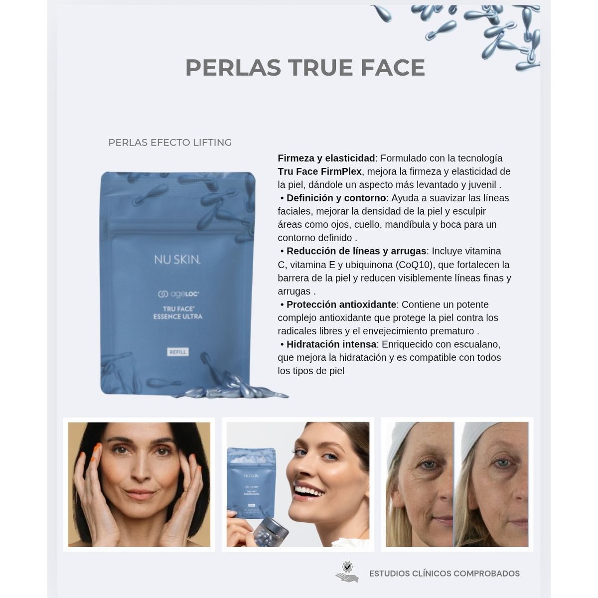 NU SKIN - TRU FACE ESSENCE ULTRA BOLSA 30 UNID (FIRMEZA ROSTRO) BY NU SKIN - USA