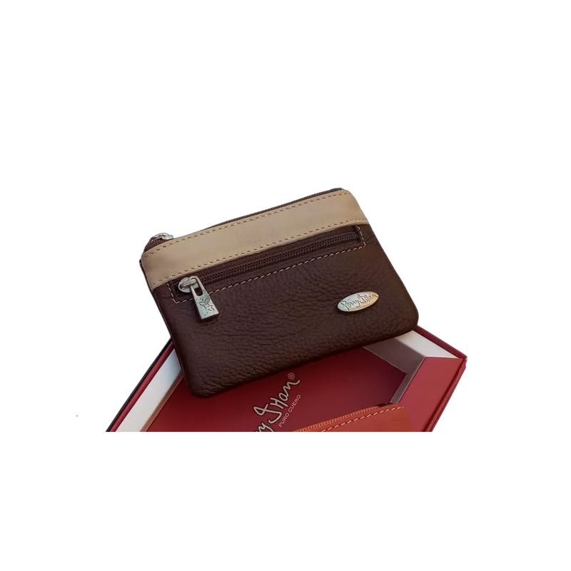 PERRY JHAN - Juvenil Monedero de Cuero para Mujer