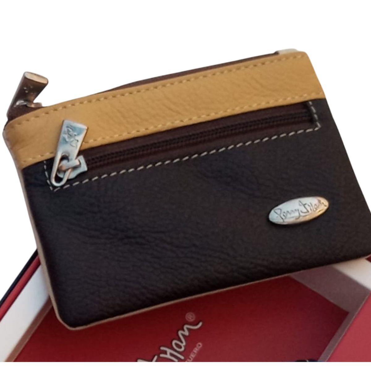 PERRY JHAN - Juvenil Monedero de Cuero para Mujer