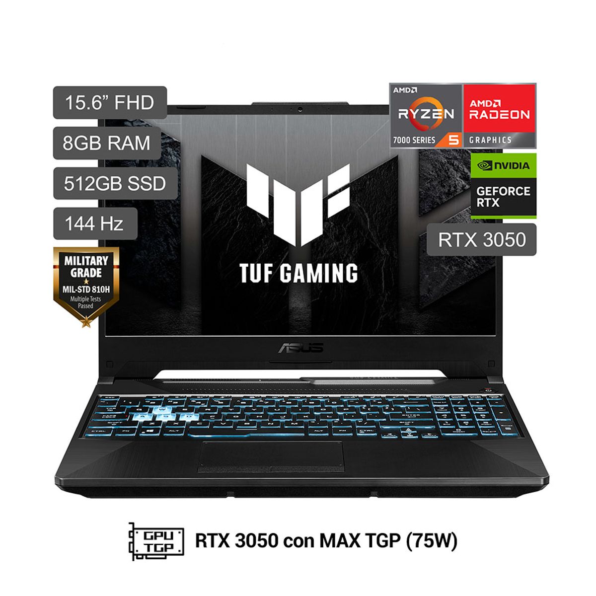 ASUS - Laptop Asus TUF Gaming FA506NC-HN011W 156 R5 8GB 512GB V4GB W11