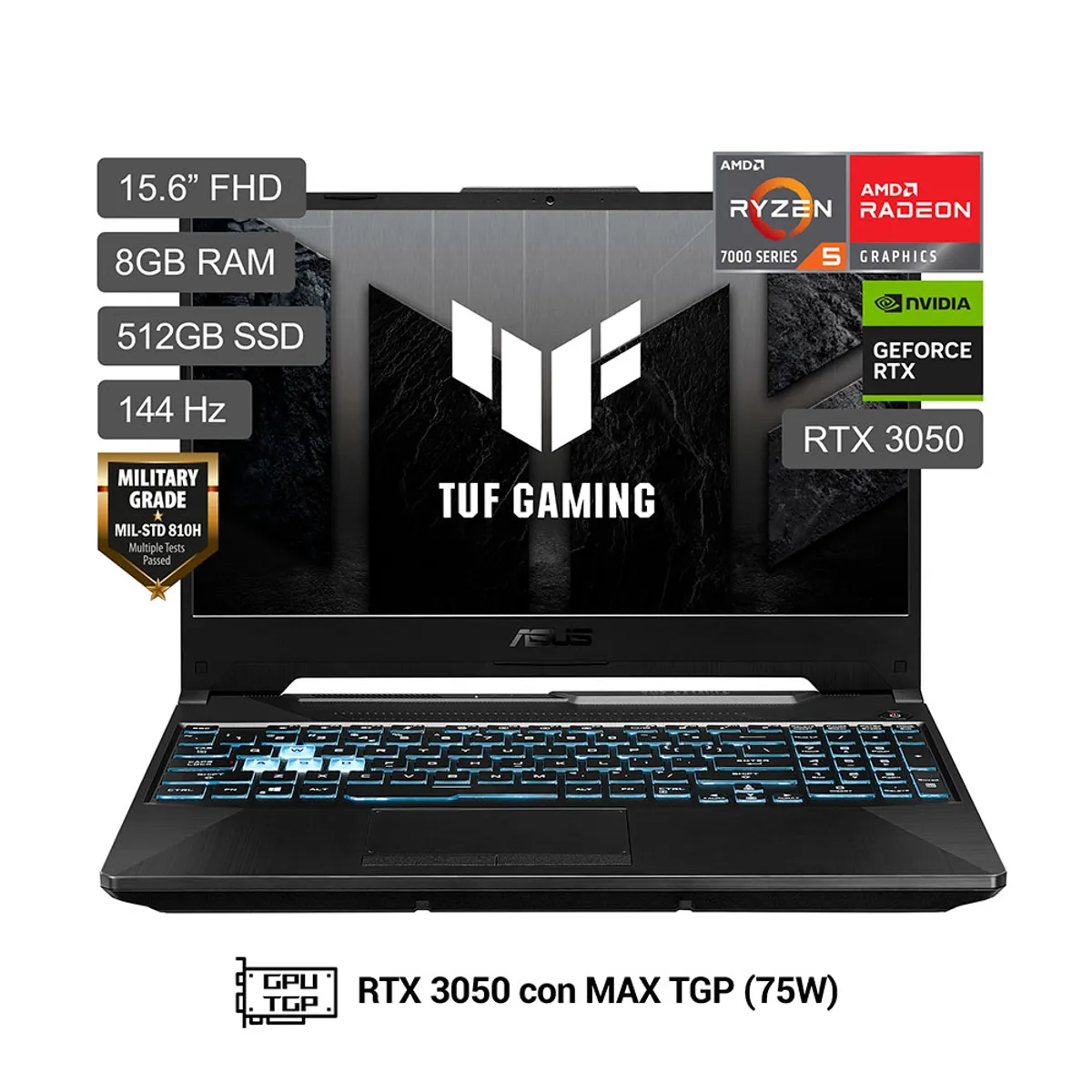 ASUS - Laptop Asus TUF Gaming FA506NC-HN011W 156 R5 8GB 512GB V4GB W11