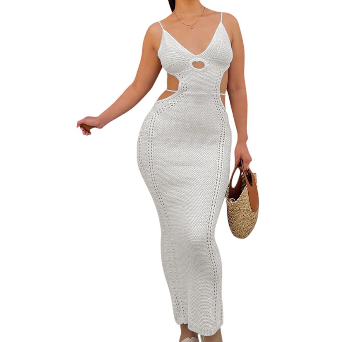 GENERICO - Vestido Hilo Tacto 127G Eve-27 Color Perla