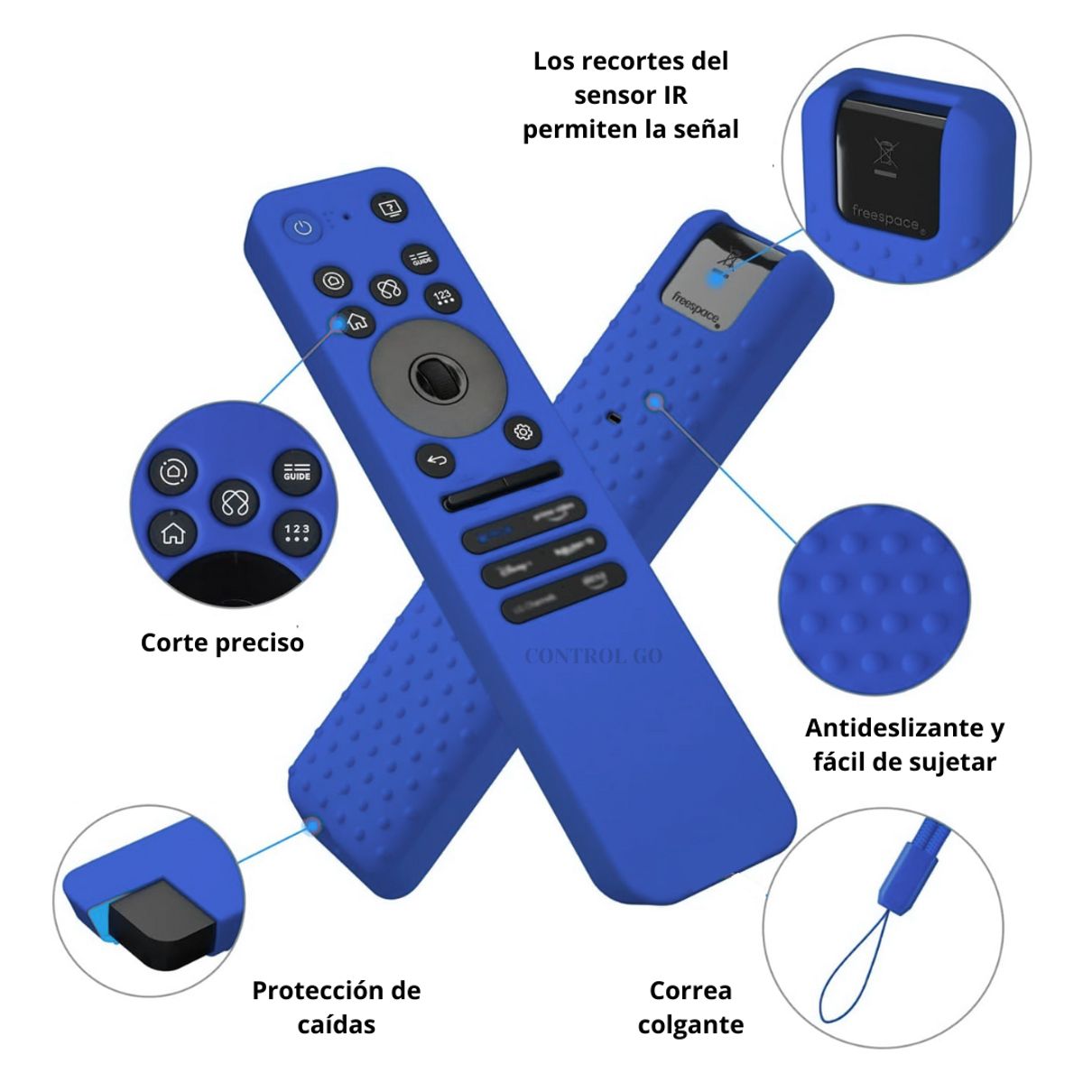 CASE - Funda protector carcasa para Control LG Magic 2025 MR25 Azul