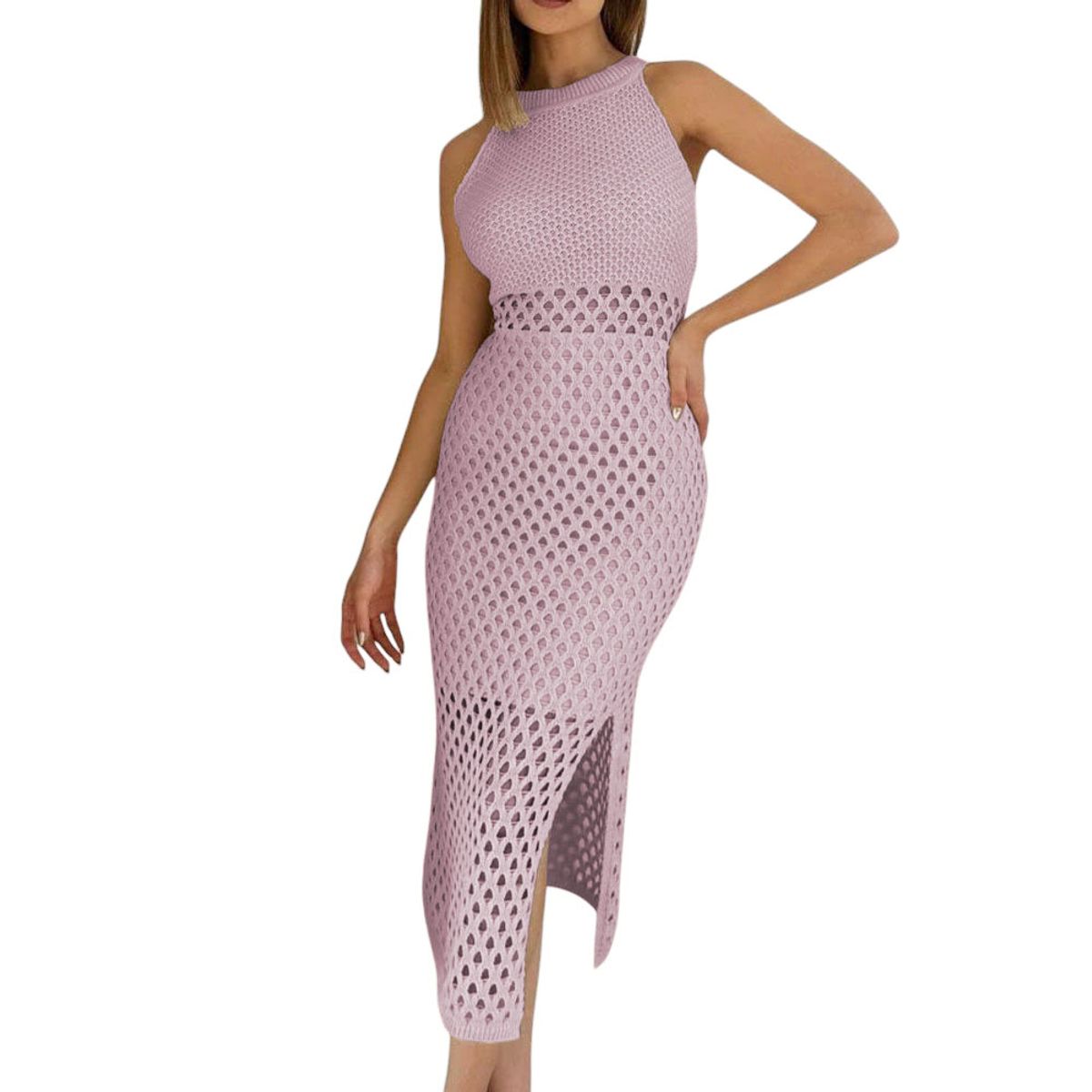 GENERICO - Vestido Minifalda Tela Por Dentro Hilo Tacto 247 Mill-28 Color Rosado