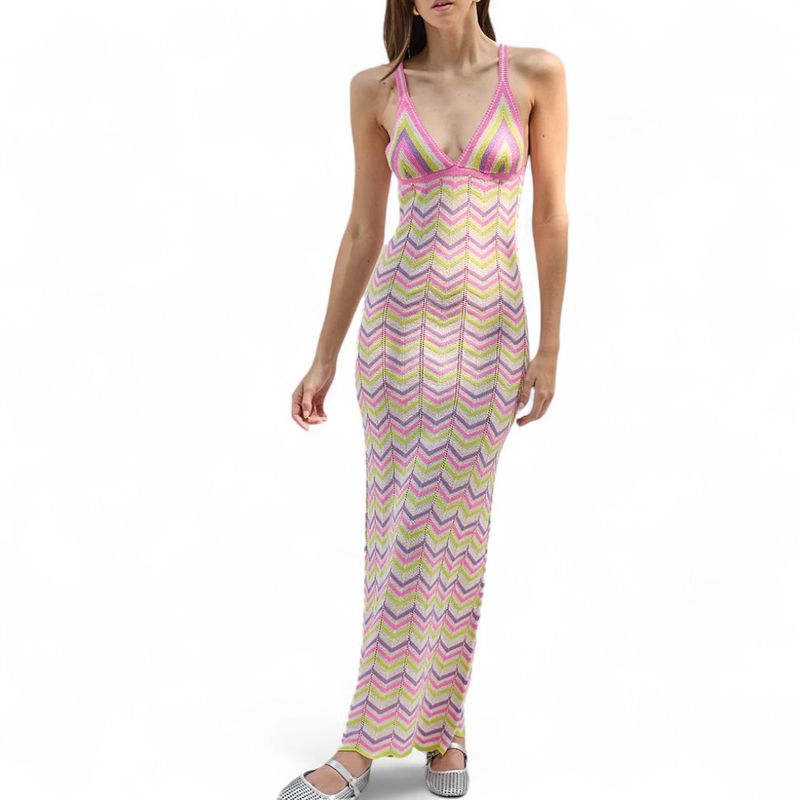 GENERICO - Vestido Arcoiris Hilo Tacto 468G Ane-39 Color Rosado