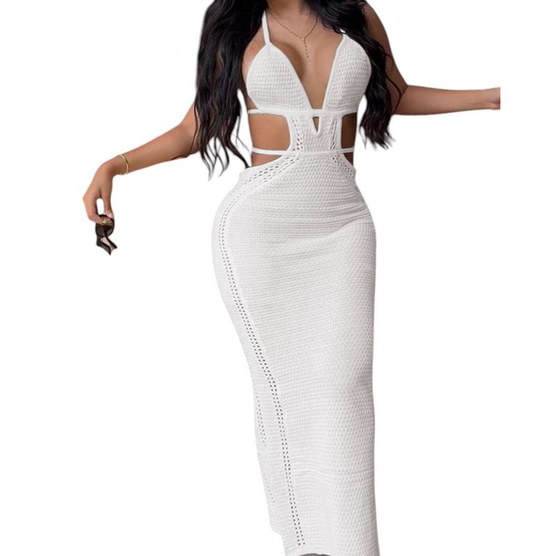 GENERICO - Vestido Luz De Estilo Mujer Tejido Alpino G459-27 Color Perla