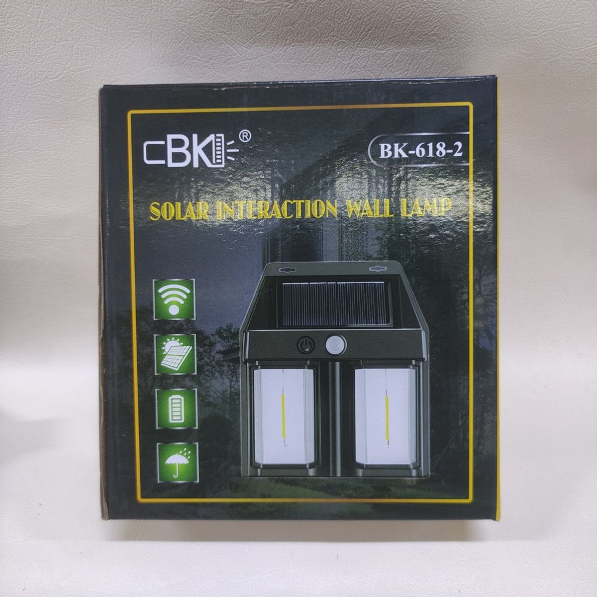 GENERICO - LAMPARA DOBLE SOLAR DE PARED F3576