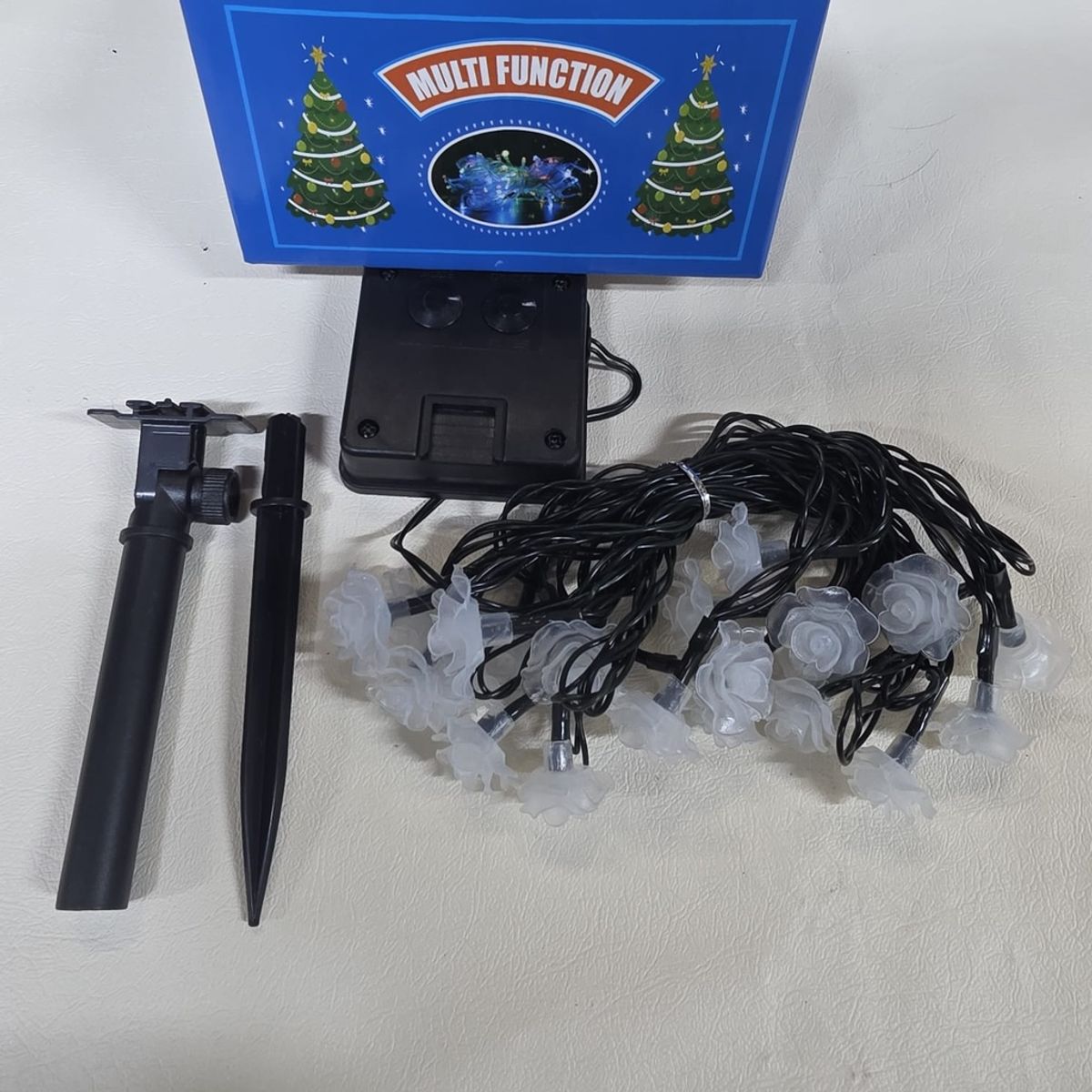 GENERICO - LUCES DE NAVIDAD SOLAR ROSA AMBAR 5M-20 LED