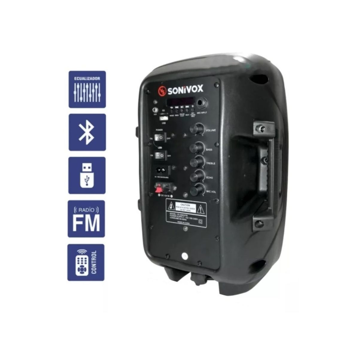 OEM - Parlante Portátil SONIVOX de 8