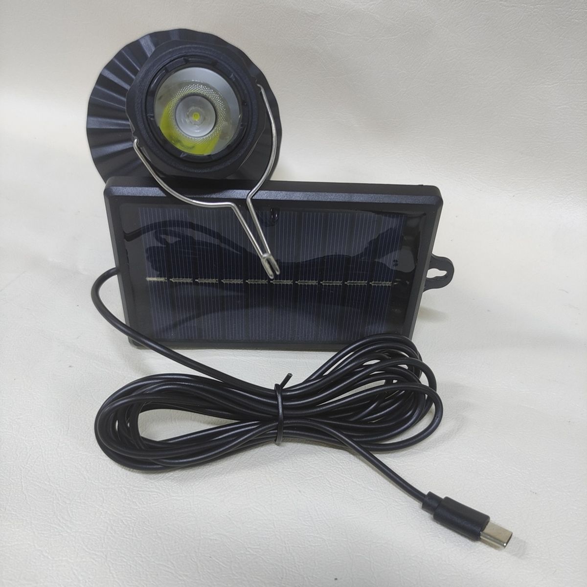 GENERICO - LINTERNA SOLAR PARA CAMPING Y PANEL PARA CARGAR CELULAR JB-968W