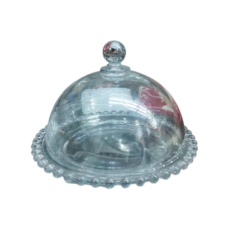 GENERICO - Quesera de vidrio con tapa 16 CM