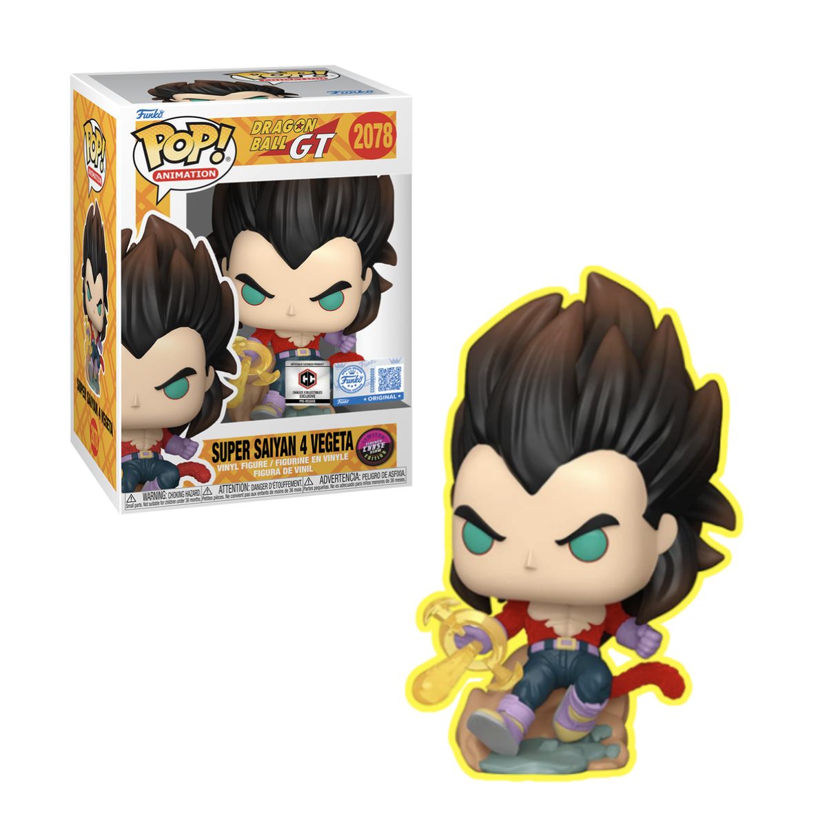 FUNKO - Super Saiyan 4 Vegeta Chase Funko Pop 2078 Flocked Glow