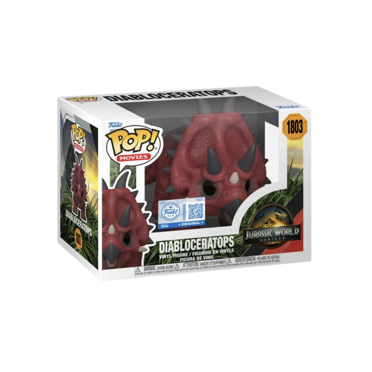 FUNKO - Diabloceratops Funko Pop 1803 Jurassic World Exclusivo