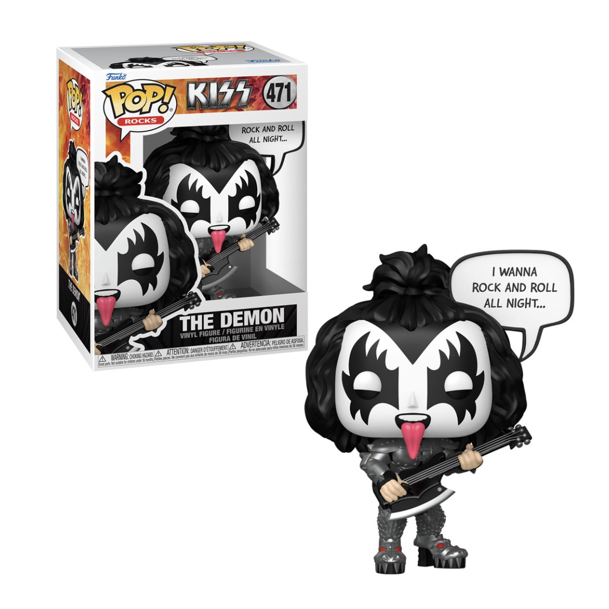 FUNKO - The Demon Funko Pop 471 Kiss Rock and Roll All Nite